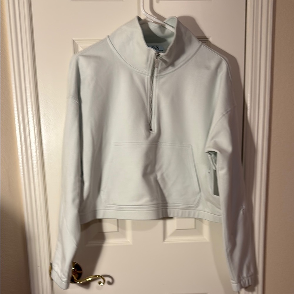 NWT FLX Mint women’s Quarter-Zip Crop Pullover Sweatshirt